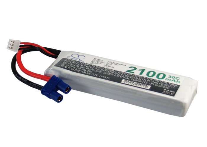 7.4V 2100mAh 30C LiPo Battery Pack for RC Cars - CS-LP2102C30R3, 15.54Wh, 104x34x16mm
