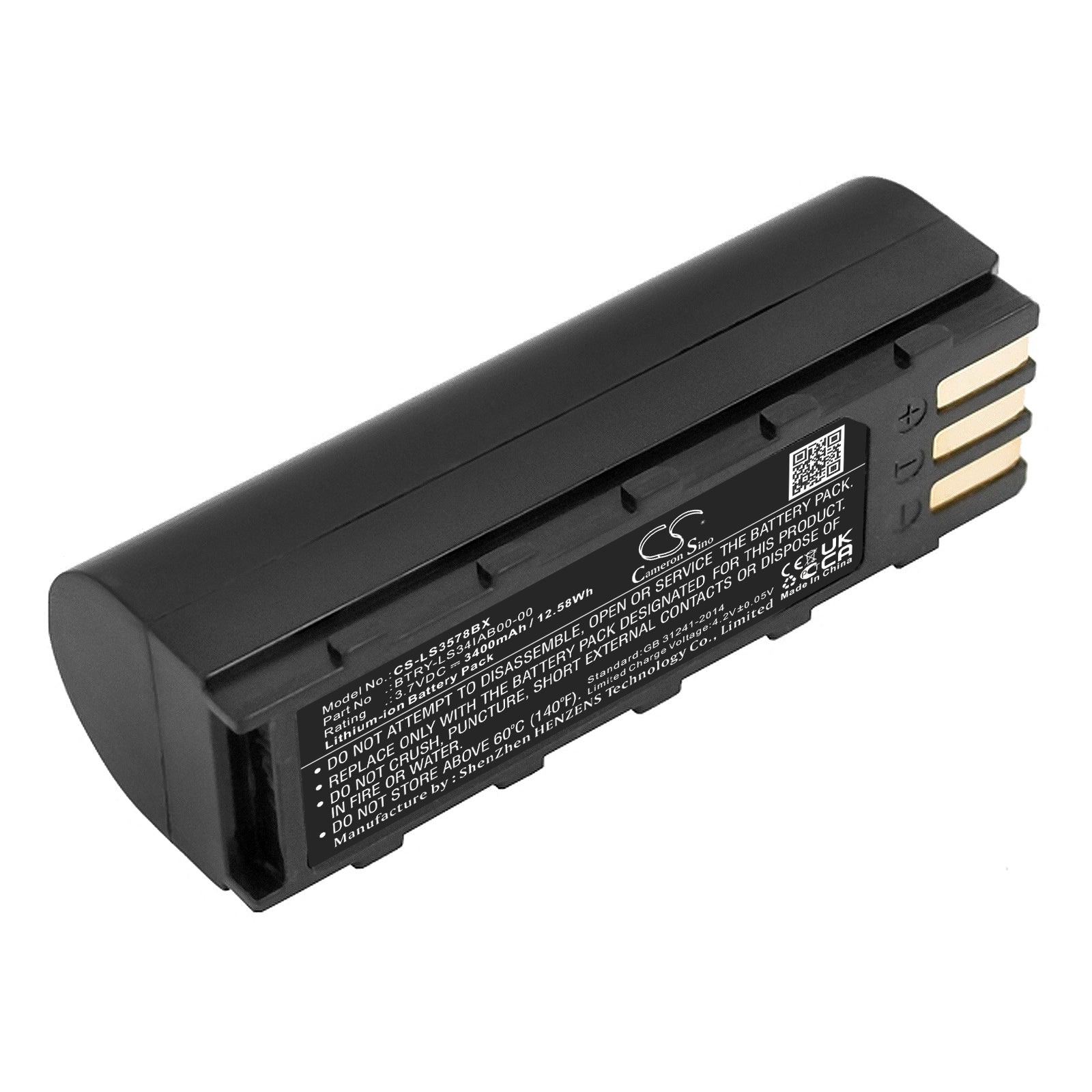 3400mAh Replacement Battery for Honeywell 8800 & Symbol LS/DS3478 Barcode Scanners, 3.7V Li-ion, Extended Life
