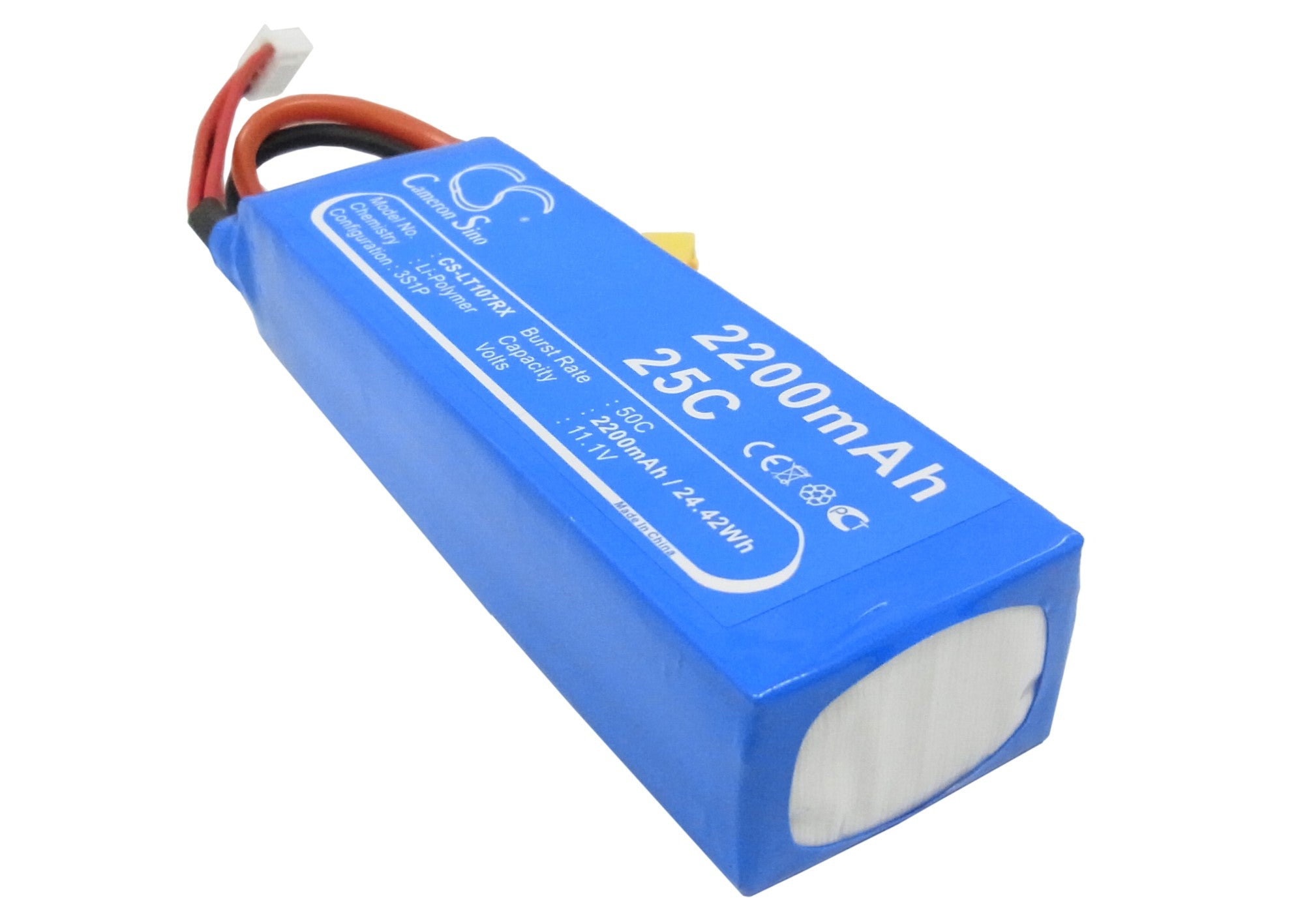 2200mAh 11.1V Li-Po Battery for DJI Phantom 1, FC40 & Walkera Runner 250 Drones - Extended Flight Time
