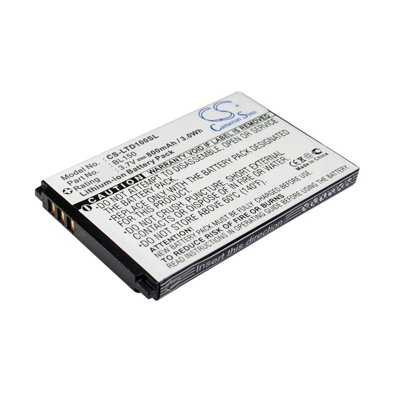 950mAh Replacement Battery for Lenovo TD100 Smartphone - 3.7V Li-ion, BL150 Compatible Mobile Phone Battery
