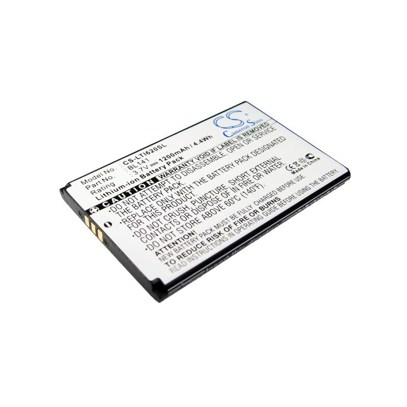 1400mAh Battery for Lenovo i62 & O3 Mobile - 3.7V Li-ion Replacement Battery (65.31x43.04x5.30mm)
