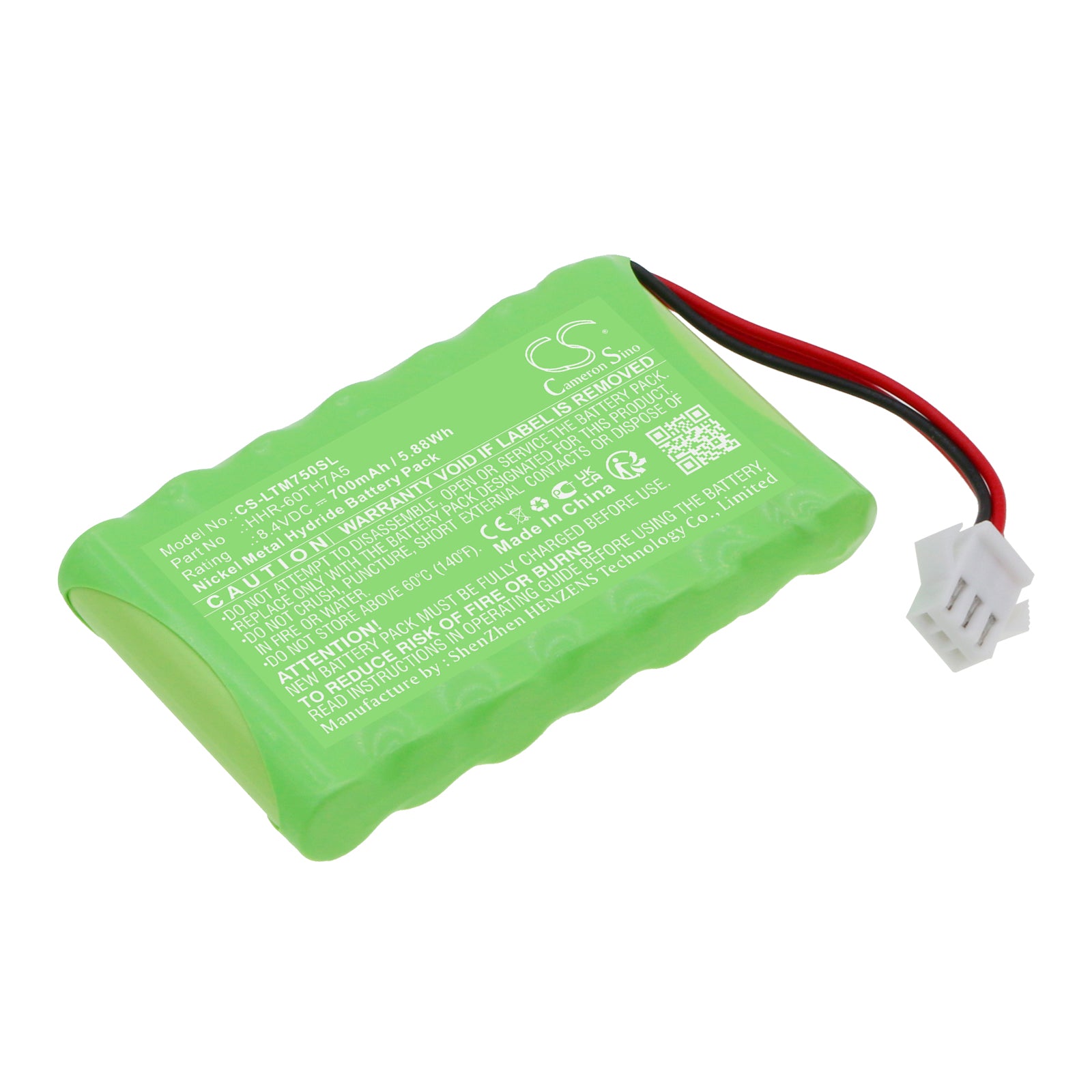 8.4V 700mAh Ni-MH Battery - Lathem 7000e/7500e Time Clock & Seiko QR-350/375/395/6550 Replacement Battery
