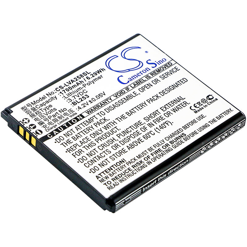 1700mAh Replacement Battery for Lenovo A2580 A2860 & Motorola MBP855 Baby Monitor - 3.7V Li-Polymer
