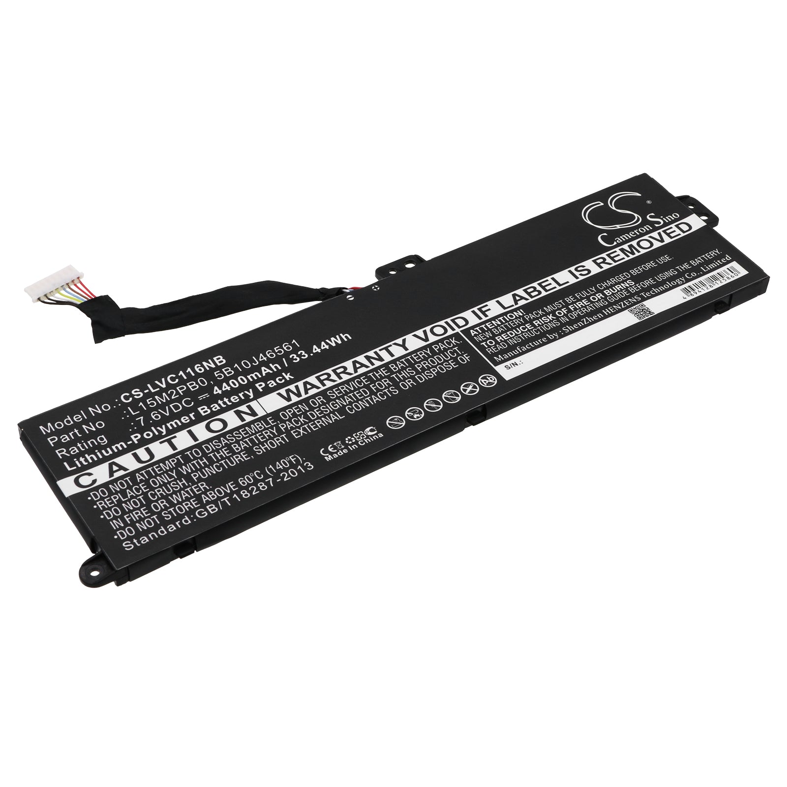 4400mAh Battery for Lenovo Chromebook 100S-11IBY - 7.6V 33.44Wh, 11.6" Laptop Replacement
