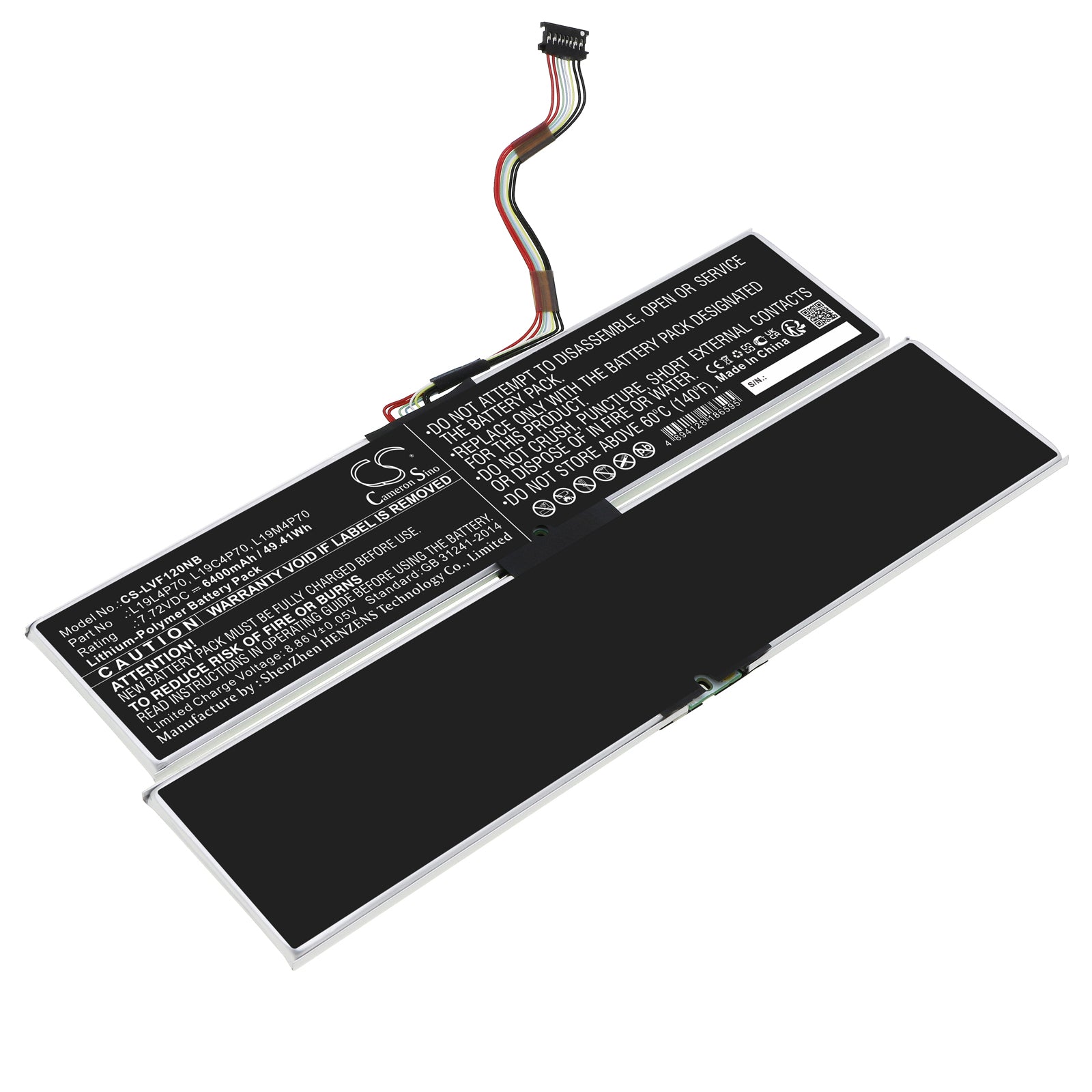 Lenovo ThinkPad X1 Fold Gen 1 Battery - 6400mAh 49.41Wh 7.72V Li-Polymer - Replacement Battery for Foldable Laptop
