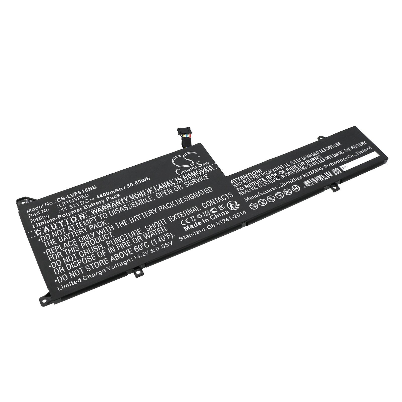 4400mAh Replacement Battery for Lenovo IdeaPad Flex 5 Series - 11.52V 50.69Wh Li-Polymer 
