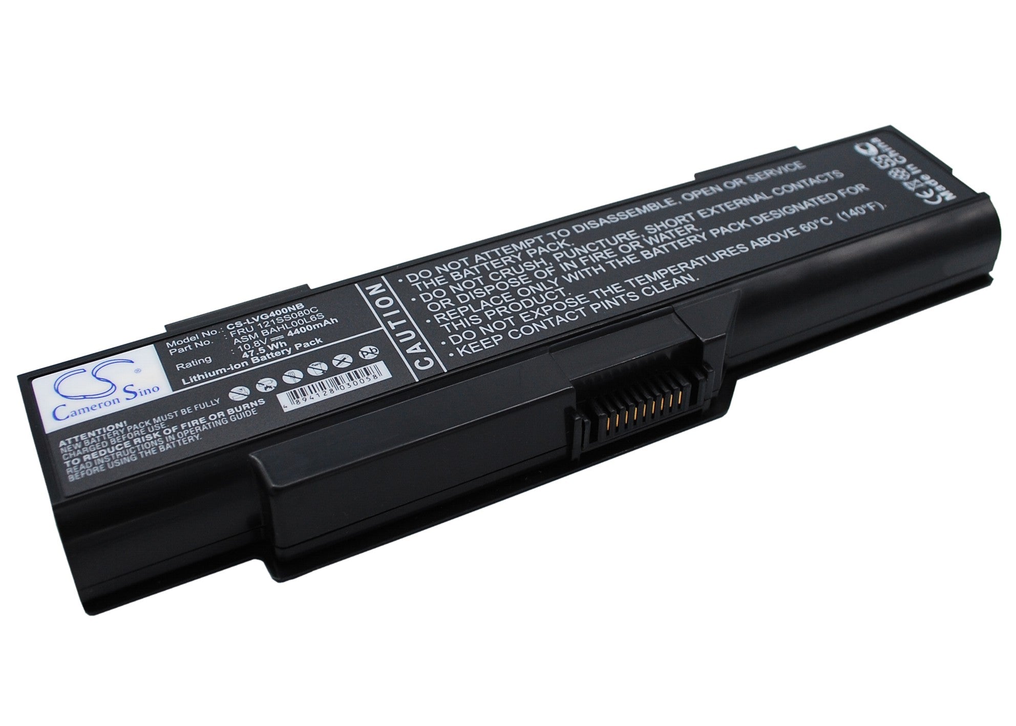 4400mAh Laptop Battery for Lenovo 3000 G400 & C460 Series - 10.8V Li-ion Replacement Battery
