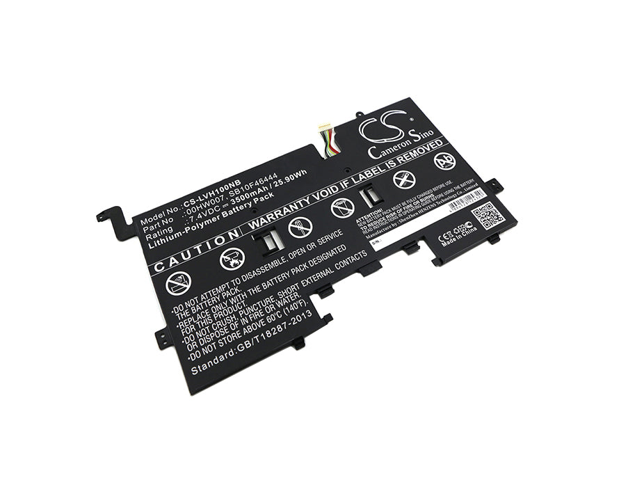 3500mAh Replacement Battery for Lenovo ThinkPad Helix 2 Ultrabook Pro Keyboard (20CG, 20CH) - 7.4V, 25.9Wh
