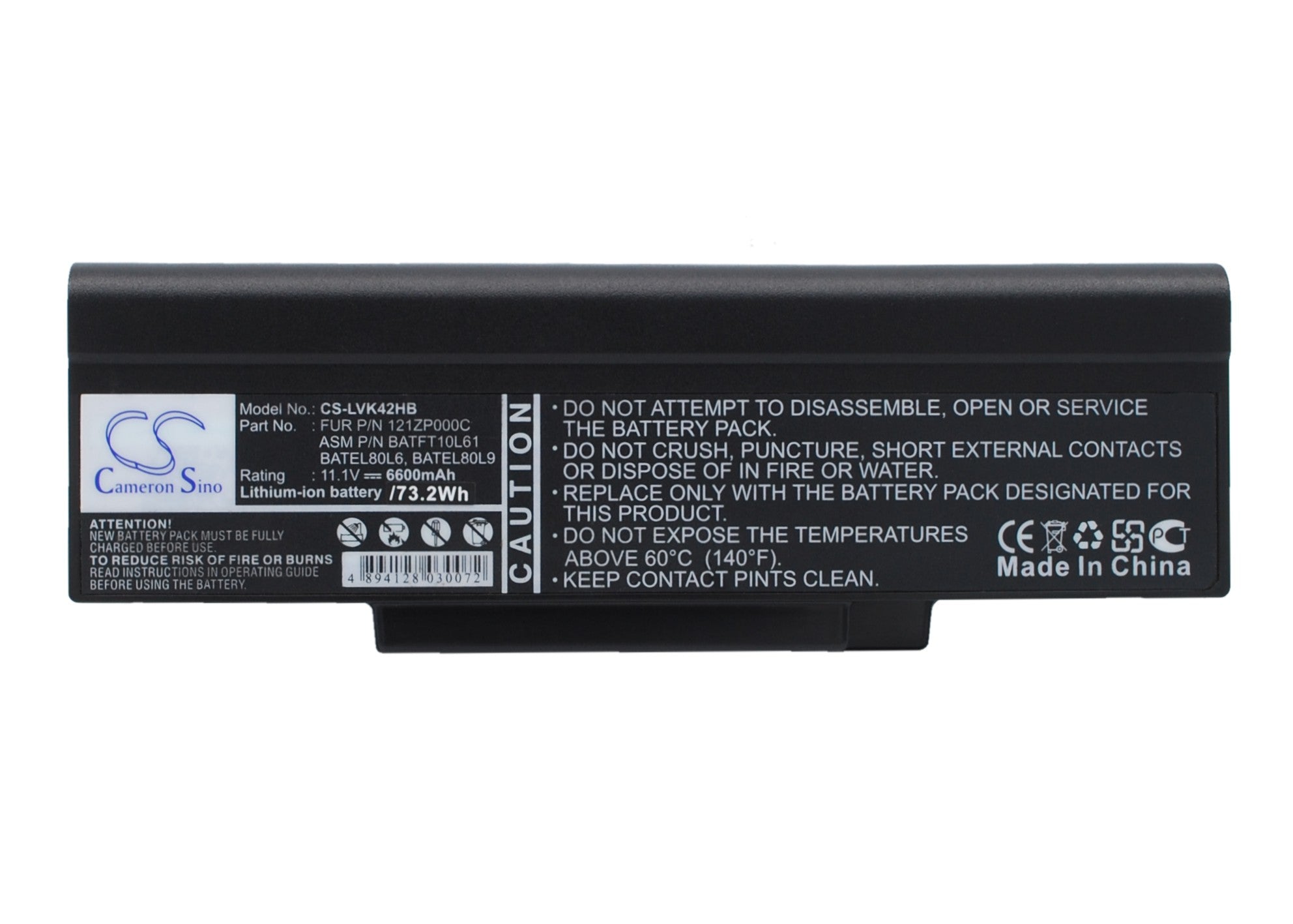4400mAh Battery for Lenovo K42 & Dell Inspiron 1425/1427/1428 Laptops - 11.1V Li-ion Replacement
