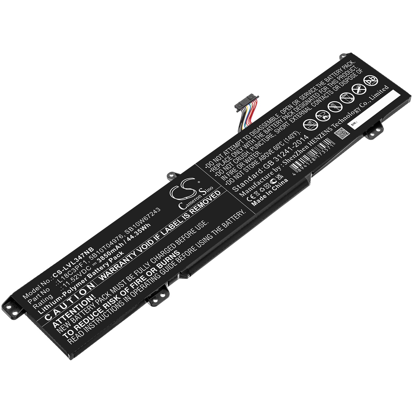 Lenovo Ideapad L340 Gaming Battery - 3850mAh, 11.52V, 44.35Wh, Li-Polymer - Replacement for L18C3PF1
