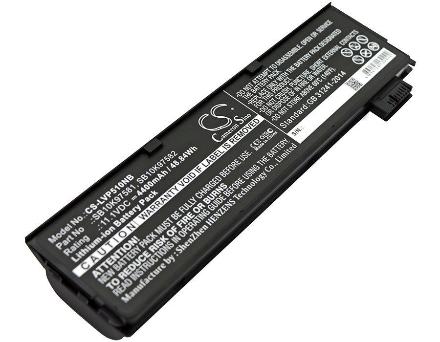 Lenovo Thinkpad P51S T470 T570 Battery - 4400mAh, 11.1V Li-ion - SB10K97581, 01AV422 Replacement - Laptop Battery

