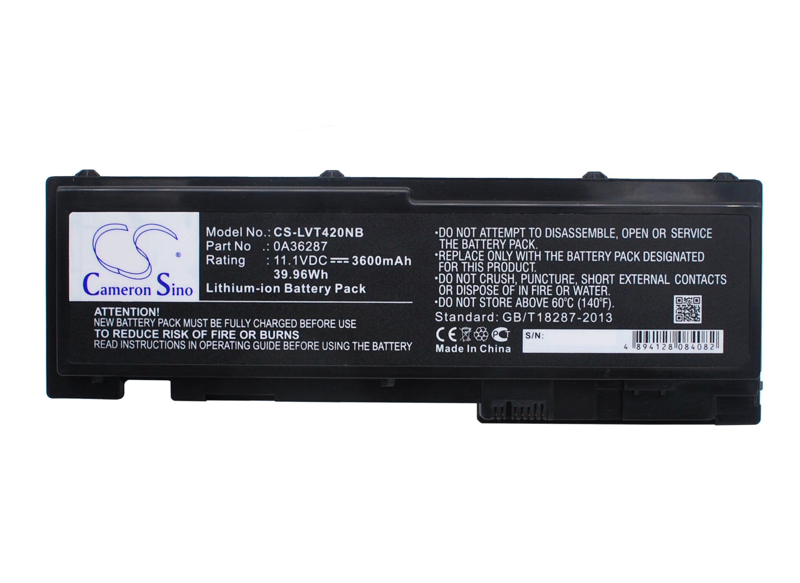 3600mAh Laptop Battery - Lenovo ThinkPad T420s/si & T420s 4171-A13 Replacement - 11.1V Li-ion
