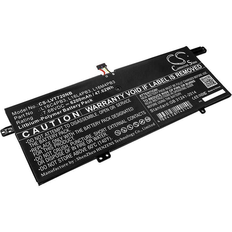 47.62Wh Lenovo IdeaPad 720S-13IKB/ARR Laptop Battery - 7.68V, 6200mAh, Li-Polymer - Replacement Battery for Select Lenovo Laptops 
