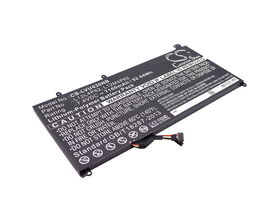 7100mAh Replacement Battery for Lenovo IdeaPad U430 U530 Series - 7.4V 52.54Wh Li-Polymer Laptop Battery
