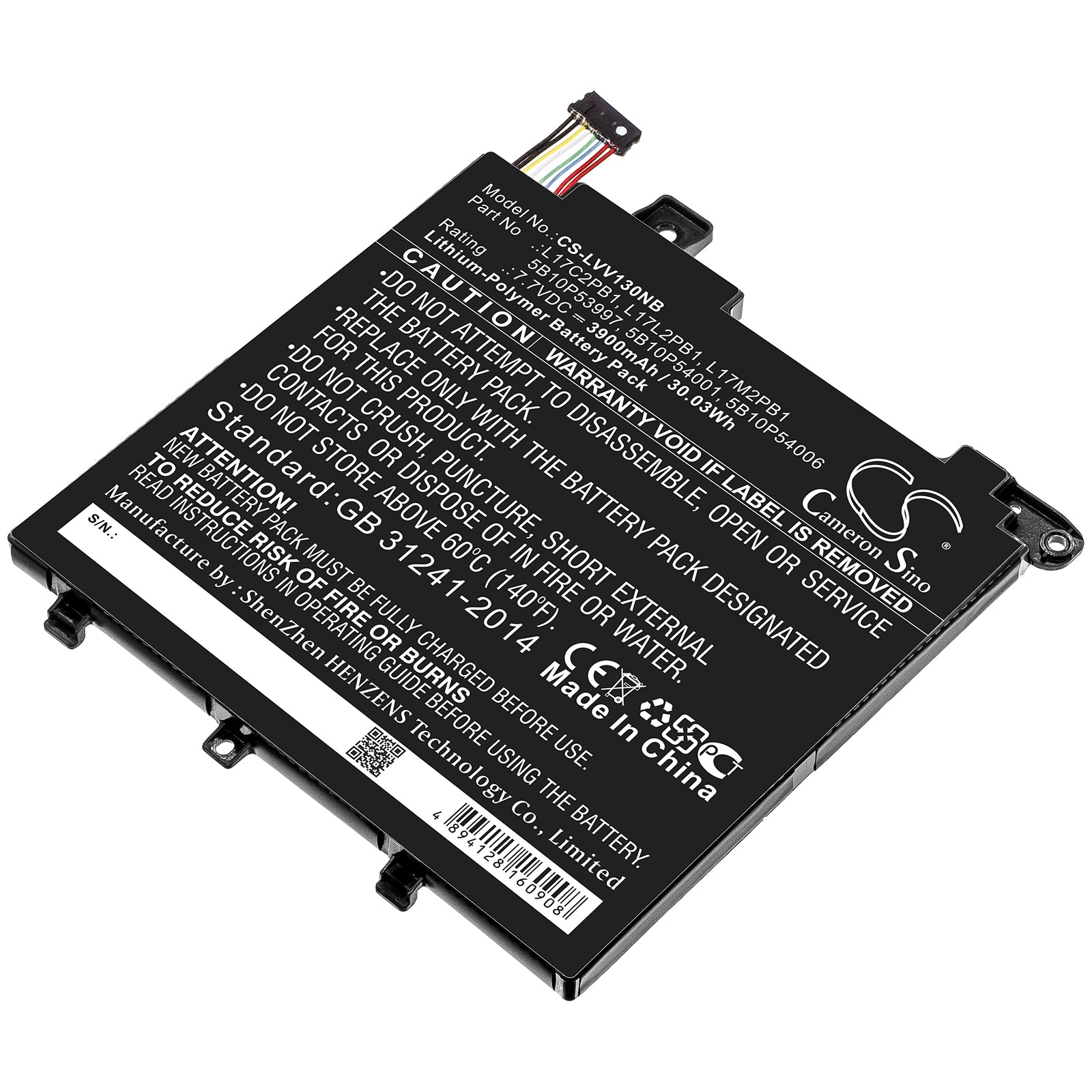 "3900mAh Battery for Lenovo V330 & V130 14" Laptops: 7.7V Li-Polymer Replacement Battery, Enhanced Performance, Long Life"

