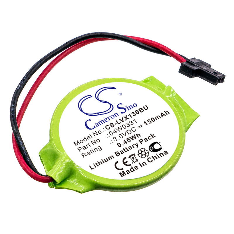 3.0V 150mAh CMOS Battery for Lenovo ThinkPad Edge Series Laptop - 04W0331 RTC BIOS Backup
