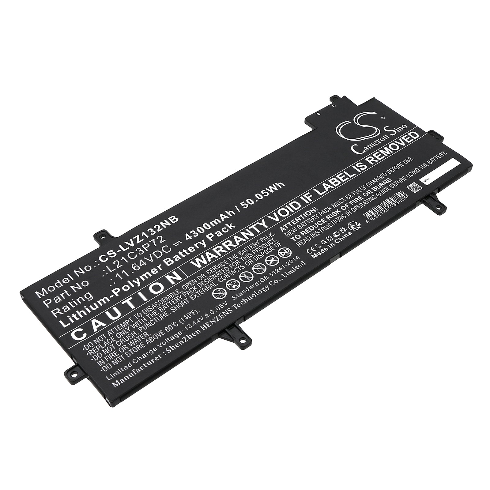New 50.05Wh Lenovo ThinkPad Z13 Gen 1 Laptop Battery - 11.64V Li-Polymer, 4300mAh Replacement
