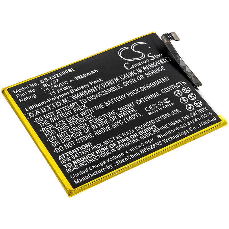 Lenovo Z6 Youth/Lite Battery Replacement - 3950mAh BL297 - 3.85V Li-Polymer Phone Battery
