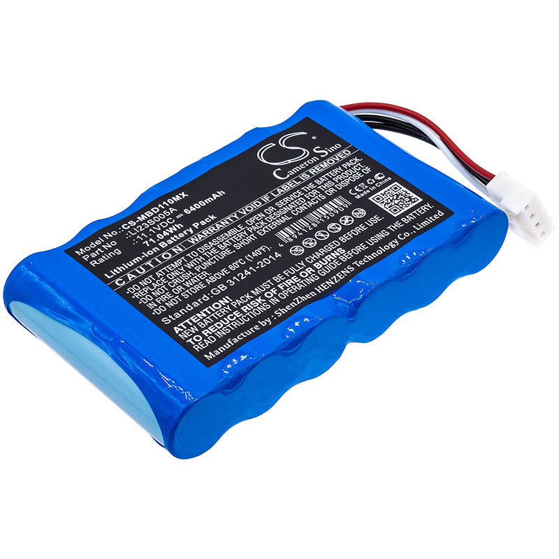 6400mAh Replacement Battery for Mindray uMEC10 Medical Monitor, 11.1V Li-ion, LI23S005A Compatible
