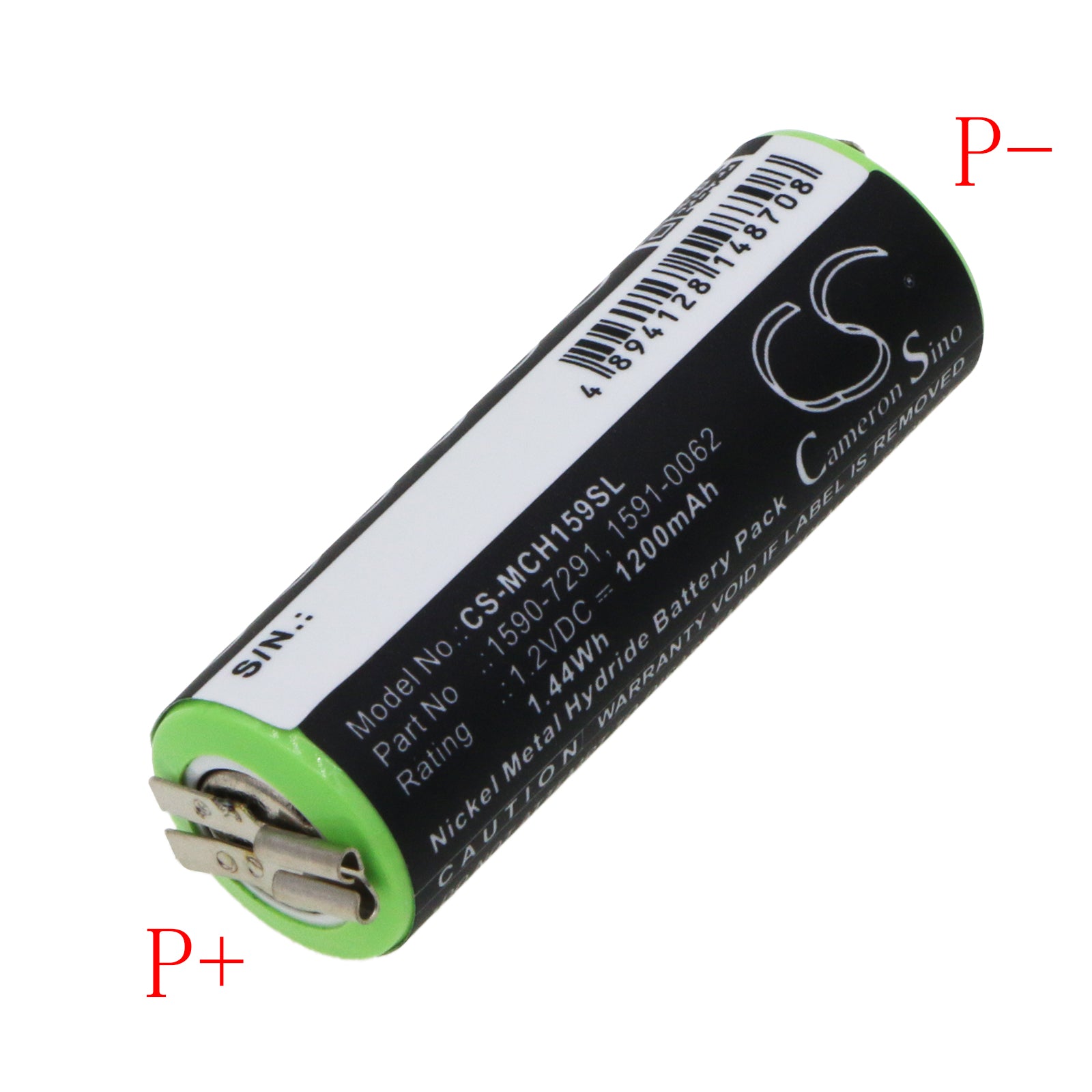 1200mAh Ni-MH 1.2V Replacement Battery for Moser ChroMini 1591, Ermila Bella 1590 Trimmer/Shaver
