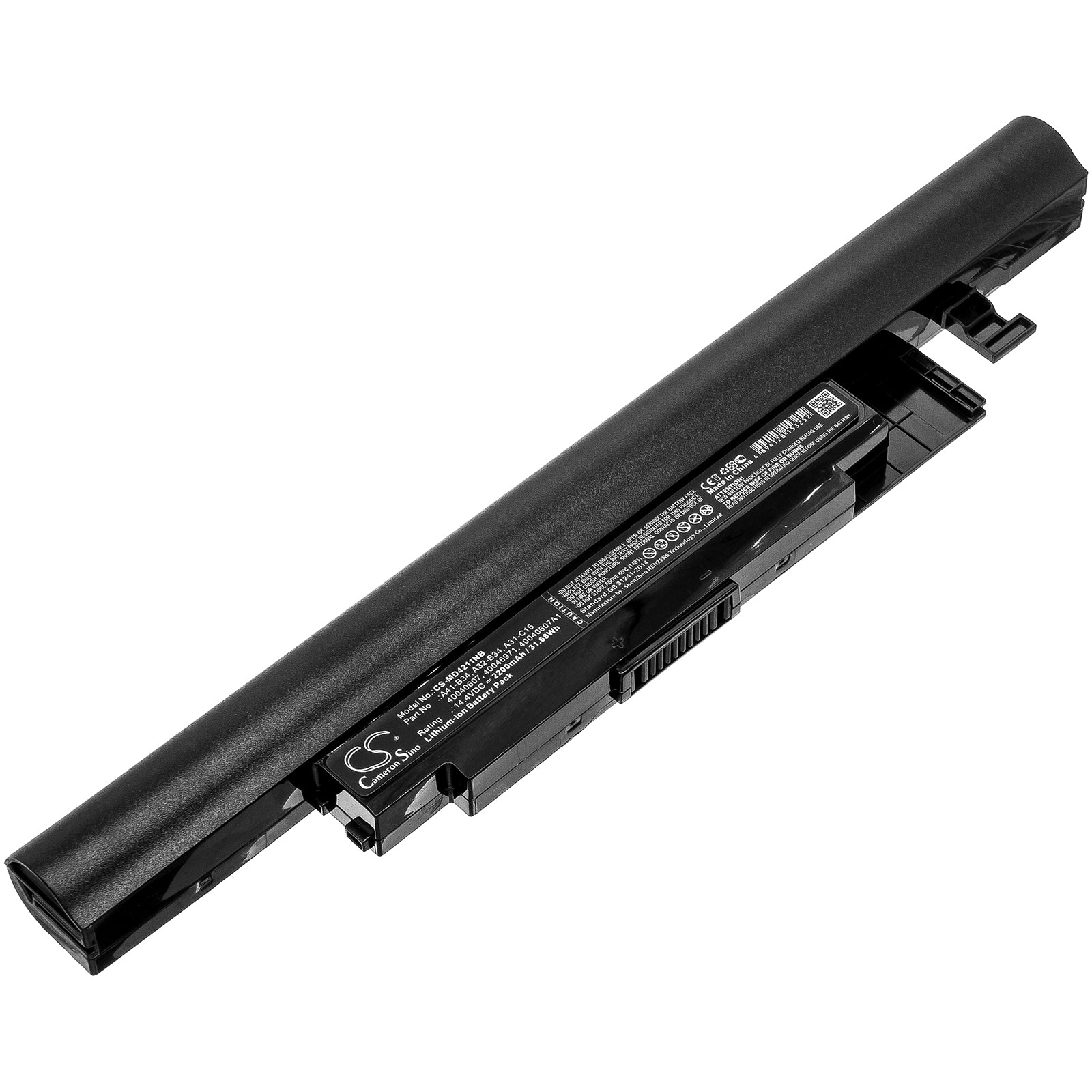 2200mAh Laptop Battery for Haier S530 S500 Medion Akoya - 14.4V 31.68Wh Li-ion - Replacement
