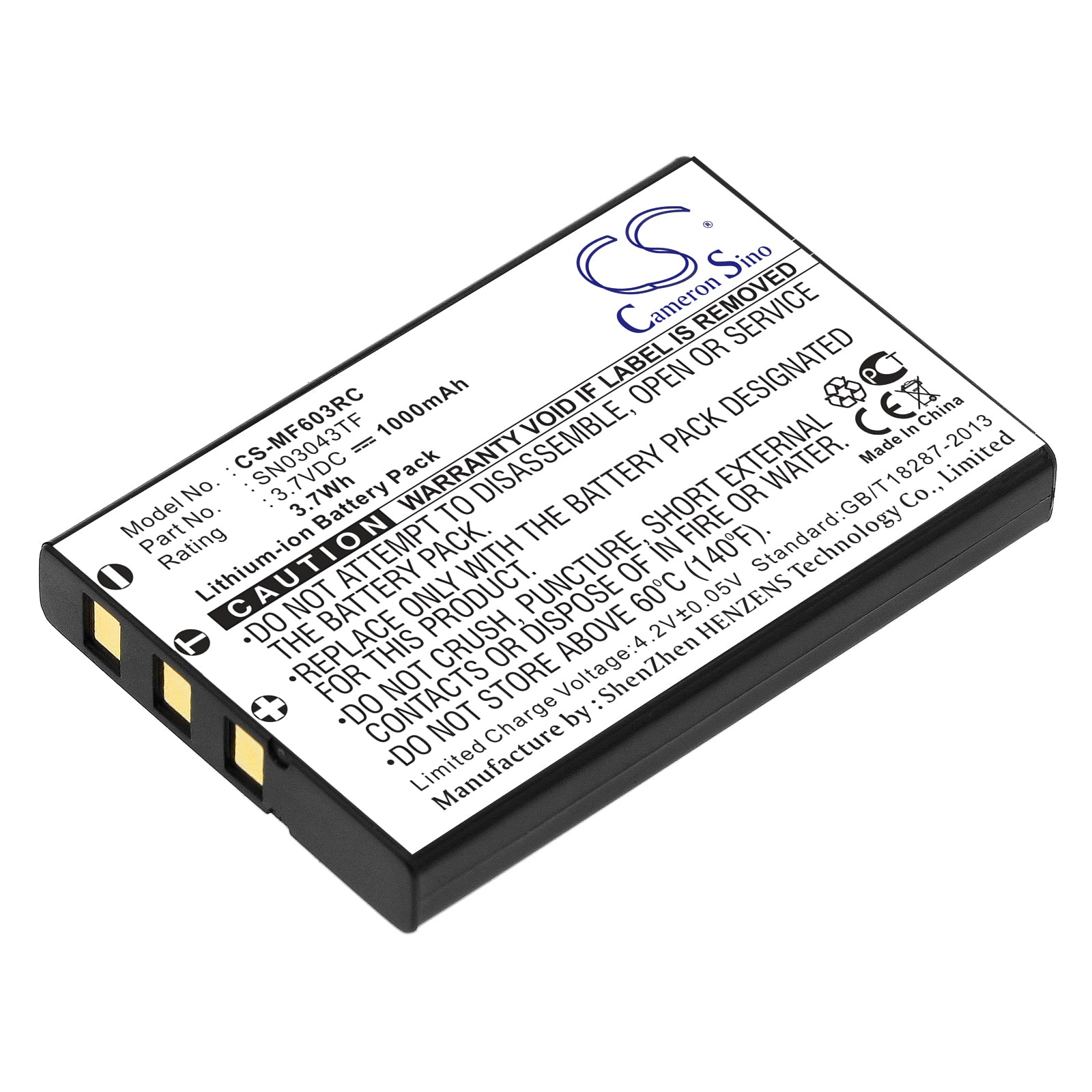 1000mAh 3.7V Li-ion Replacement Battery for Acoustic Research ARRX18G, UEI-NEVO C3, One For All Xsight Touch Remotes
