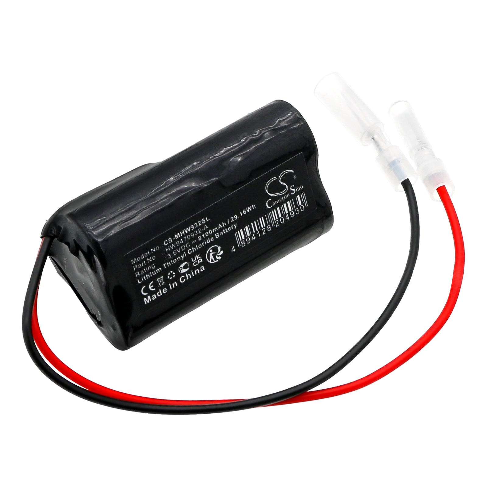 HW9470932-A: 3.6V 5400mAh Li-SOCl2 Battery for Motoman PLCM Robots, 51x28x17.4mm, 29.16Wh, Replacement Part
