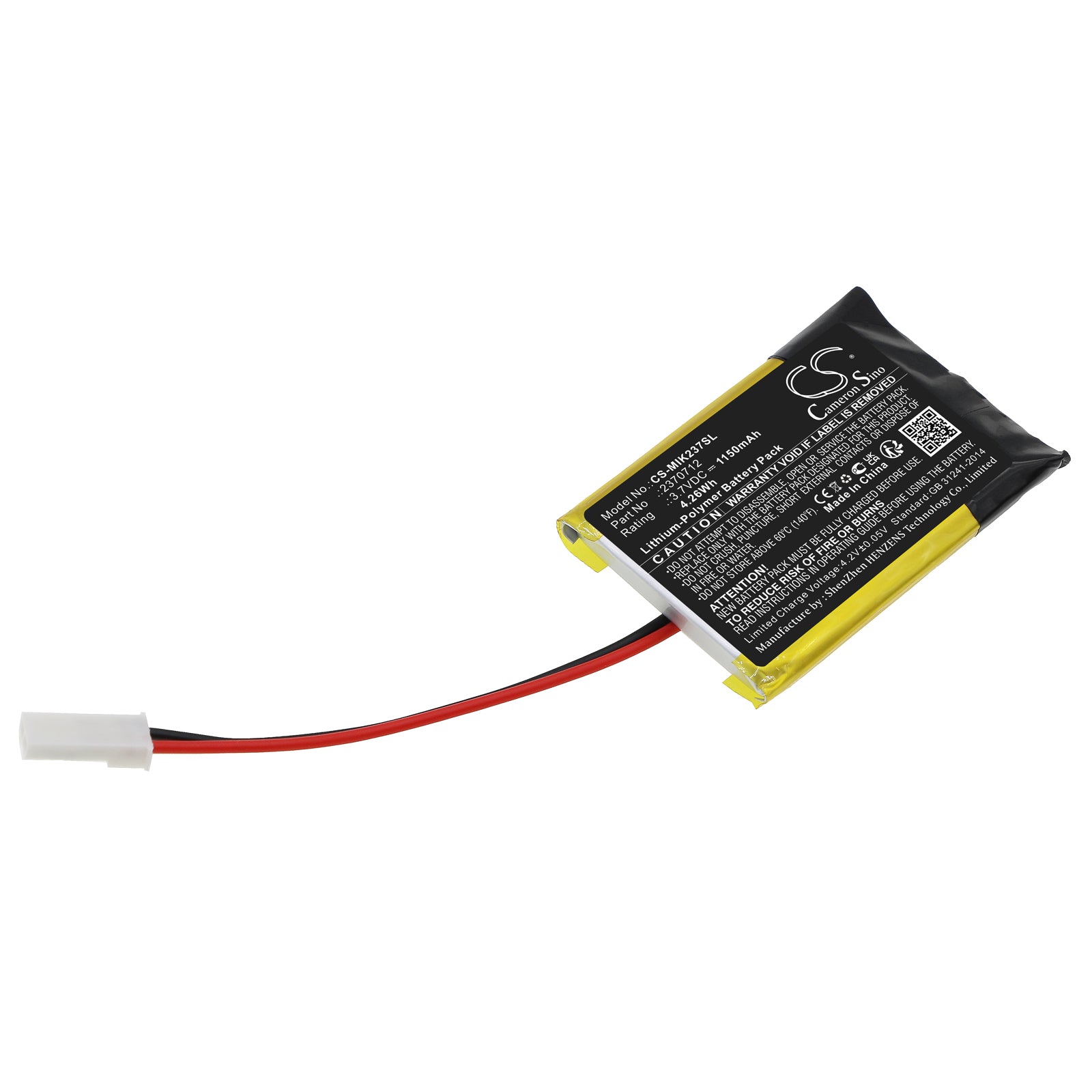 1150mAh Replacement Battery for Minn Kota iPilot Link Remote (2016 & Earlier) - 3.7V Li-Polymer, 49x33x7.6mm

