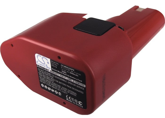 12V 3000mAh Ni-MH Replacement Battery for Milwaukee Power Tools - Fits 0401-1, 48-11-0251 & More
