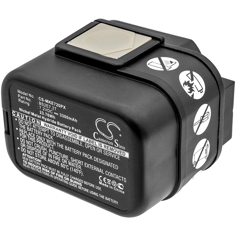 7.2V 3300mAh Ni-MH Replacement Battery Pack for Atlas Copco/Milwaukee PES 7.2T Power Tools
