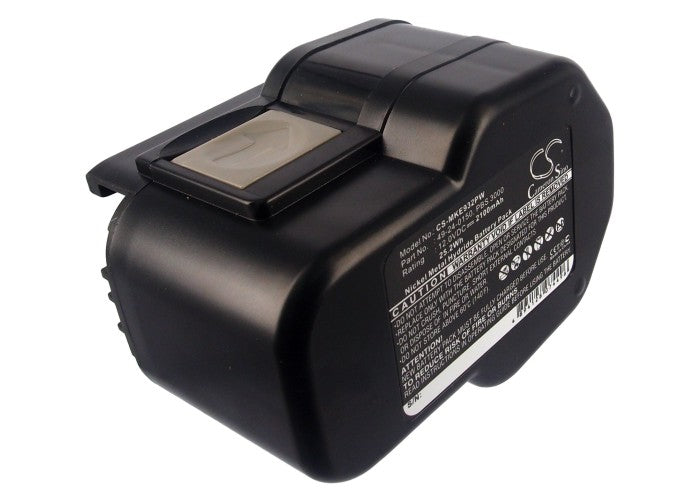2100mAh Ni-MH Replacement Battery for Milwaukee 12V LokTor Power Tools - Power-Plus Series Compatible
