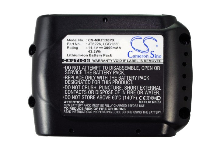 14.4V 3000mAh Li-ion Replacement Battery for Dolmar Makita Power Tools AH-3756 BL1430 - Exact Fit (97.64x73.41x66.90mm)
