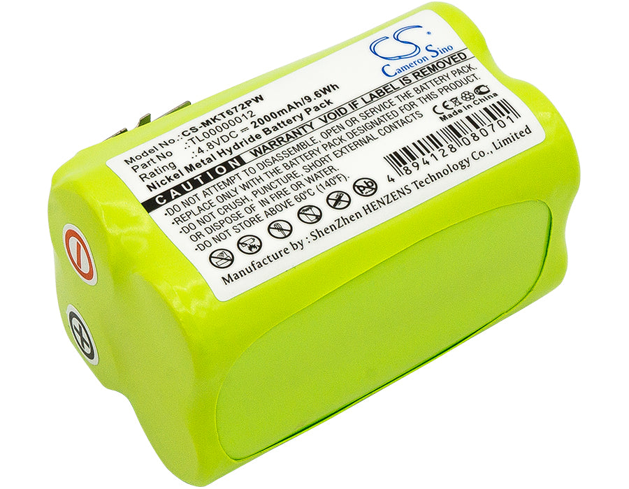 4.8V 2000mAh Ni-MH Replacement Battery for Makita 6722DW, 6723DW Power Tools - TL00000012
