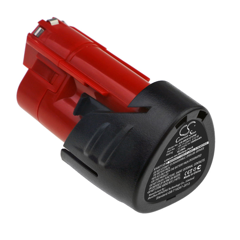 12V 1.5Ah Li-ion Replacement Battery for Milwaukee M12 Cordless Power Tools - 2590-20, 48-11-2401 Series
