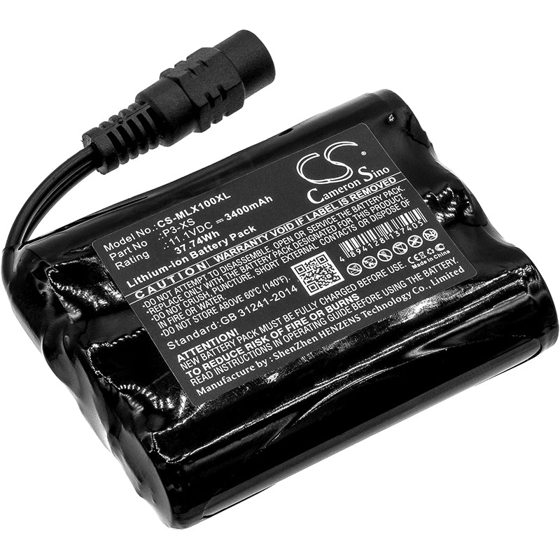 3400mAh 11.1V Li-ion Battery for Minelab Sovereign XS Metal Detector - High-Capacity Replacement Pack
