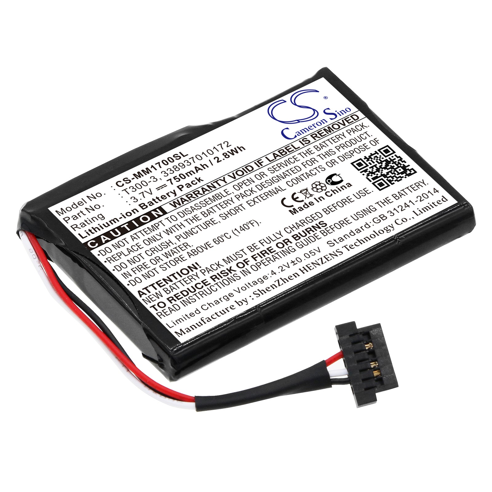 750mAh GPS Battery - Magellan Maestro 1700 & Navigator 50 Replacement - 3.7V Li-ion 
