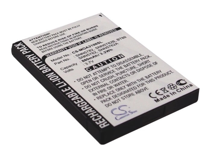 880mAh 3.7V Li-ion Replacement Battery for Motorola Flipout, Tundra, CLP Radios - SNN5782/HKNN4014
