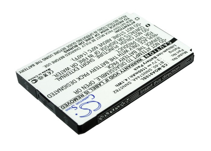 1100mAh 3.7V Li-ion Replacement Battery for Motorola A910, E770, V1050 - Mobile Phone Battery
