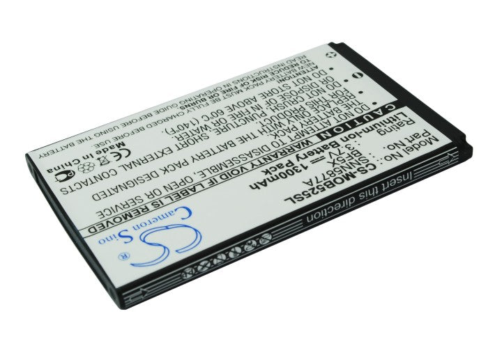 1300mAh Replacement Battery for Motorola Defy MB525, Electrify, Bravo - BF5X, SNN5877A - 3.7V Li-ion 
