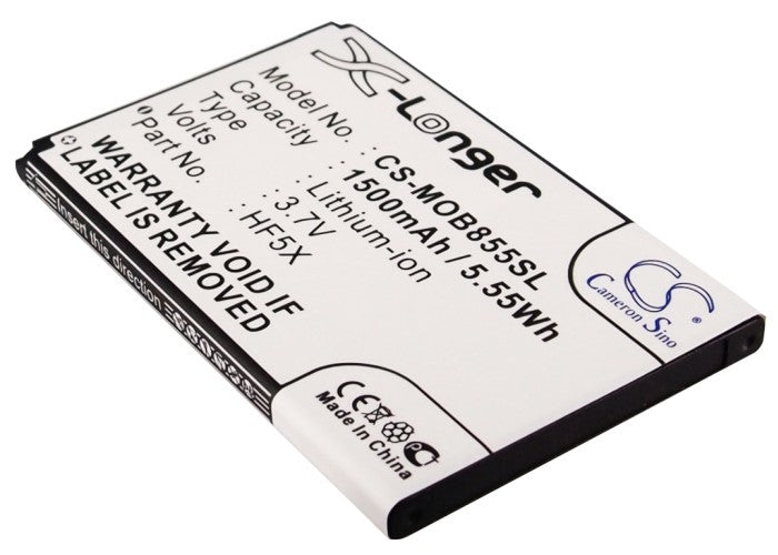 1500mAh 3.7V Li-ion Replacement Battery for Motorola Photon 4G MB855, Defy Mini XT320 - HF5X, SNN5890A
