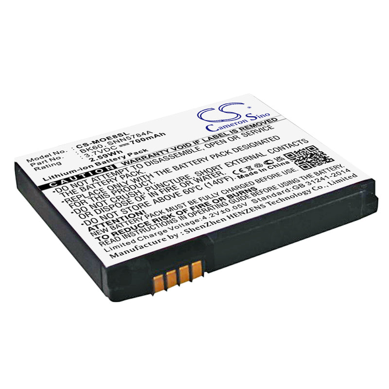 700mAh Li-ion Battery Replacement for Motorola SLVR L7 L9 ROKR E8 RAZR V3 maxx - 3.7V High Capacity
