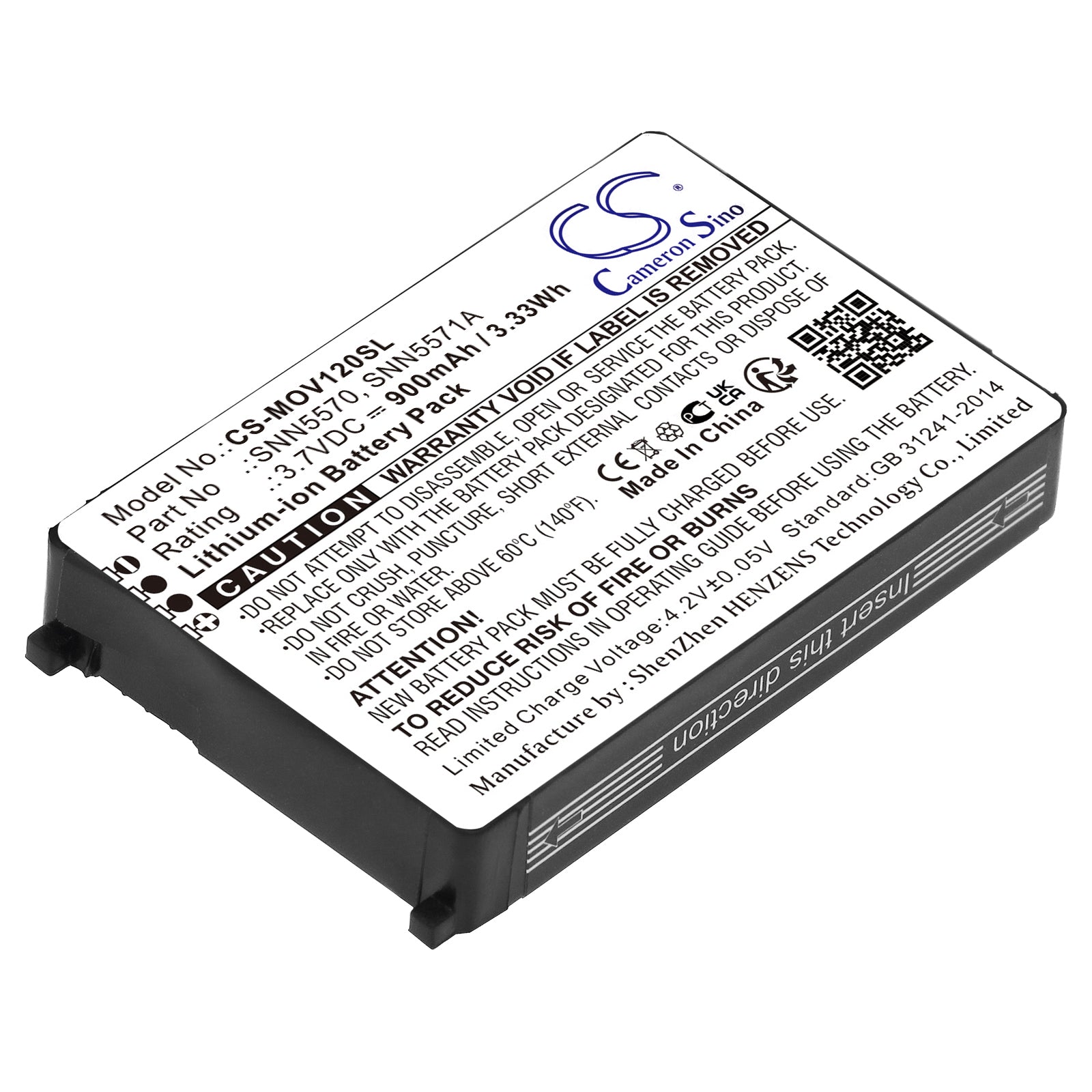 900mAh Battery Replacement for Motorola V120 Series Phones - 3.7V Li-ion, Extended Life Cell Phone Battery
