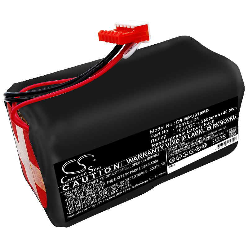 16.0V 2500mAh Replacement Battery for Physio-Control Lifepak 9 Defibrillator - Emergency Power Supply

