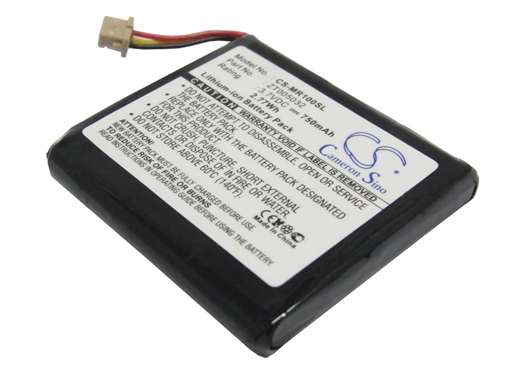750mAh Replacement Battery for Olympus m:robe MR-100 - 3.7V Li-ion Media Player - ZT005032
