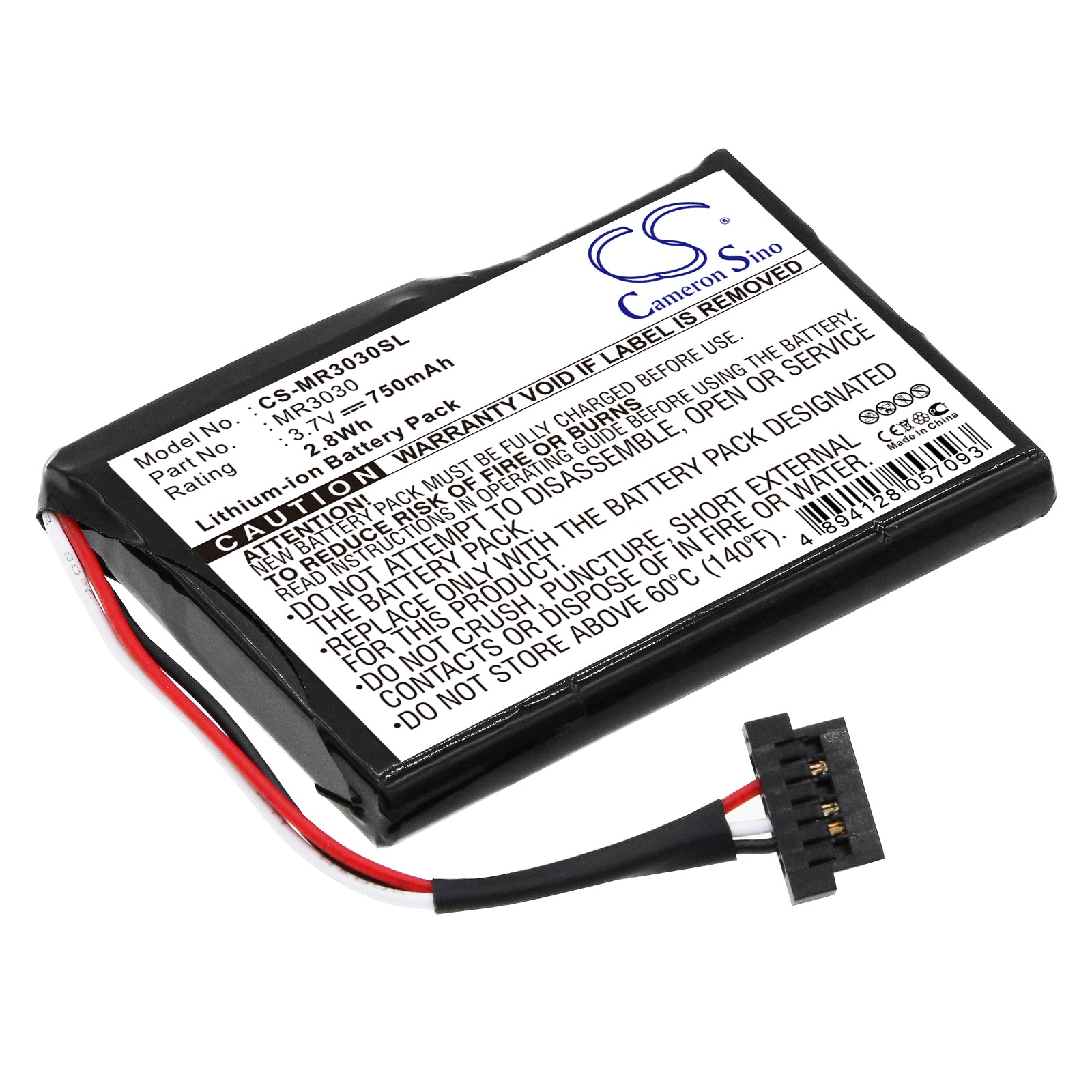 750mAh Replacement Battery for Magellan RoadMate 3030 GPS Navigator - 3.7V Li-ion, GPS Navigation Repair Part
