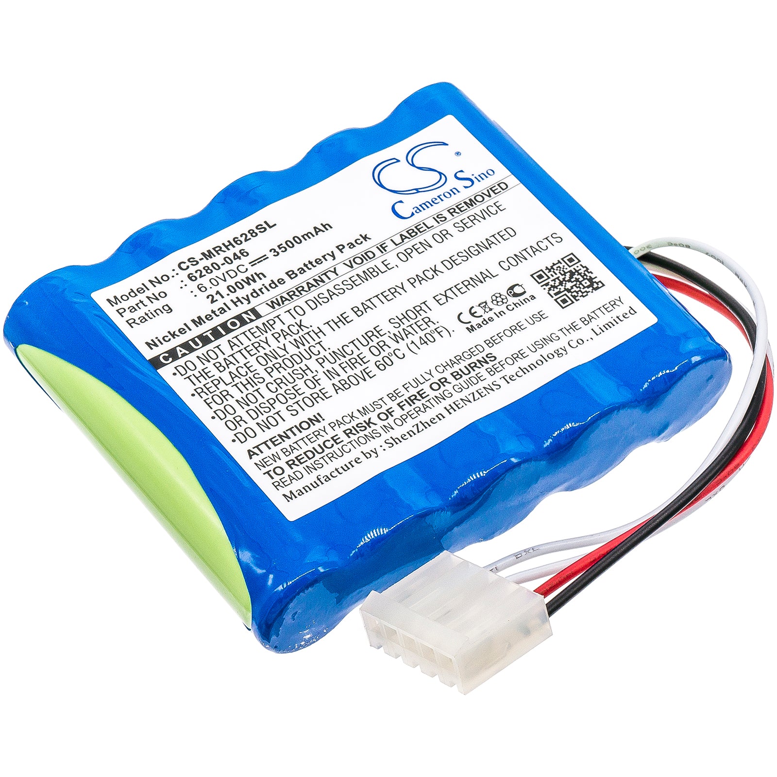 6V 3500mAh Ni-MH Replacement Battery Pack for Monarch BBX, DBX, Nova Strobes - 83x67x19mm
