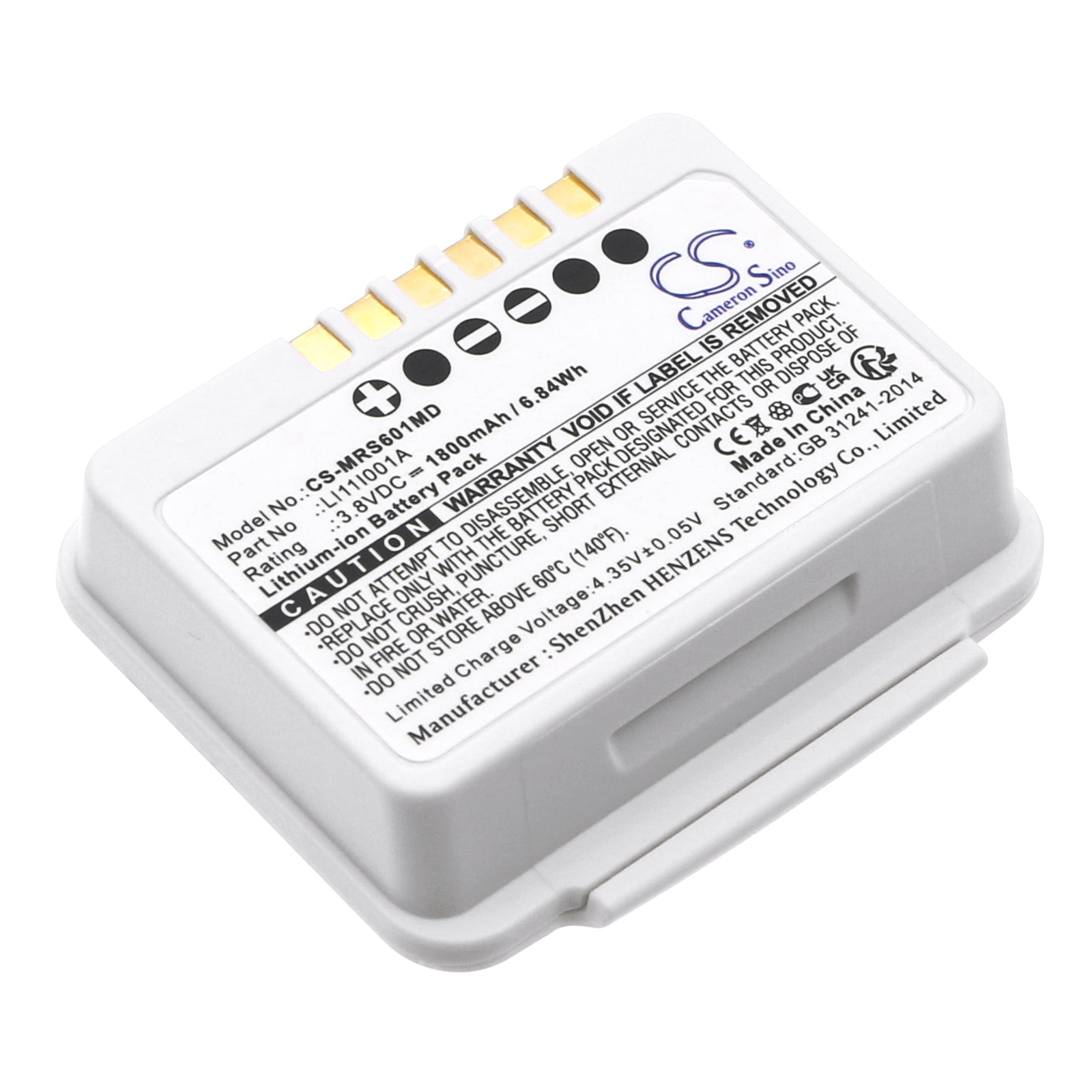 1800mAh Replacement Battery for Mindray TMS-6016 Patient Monitor - 3.8V Li-ion, BP10, Extended Life
