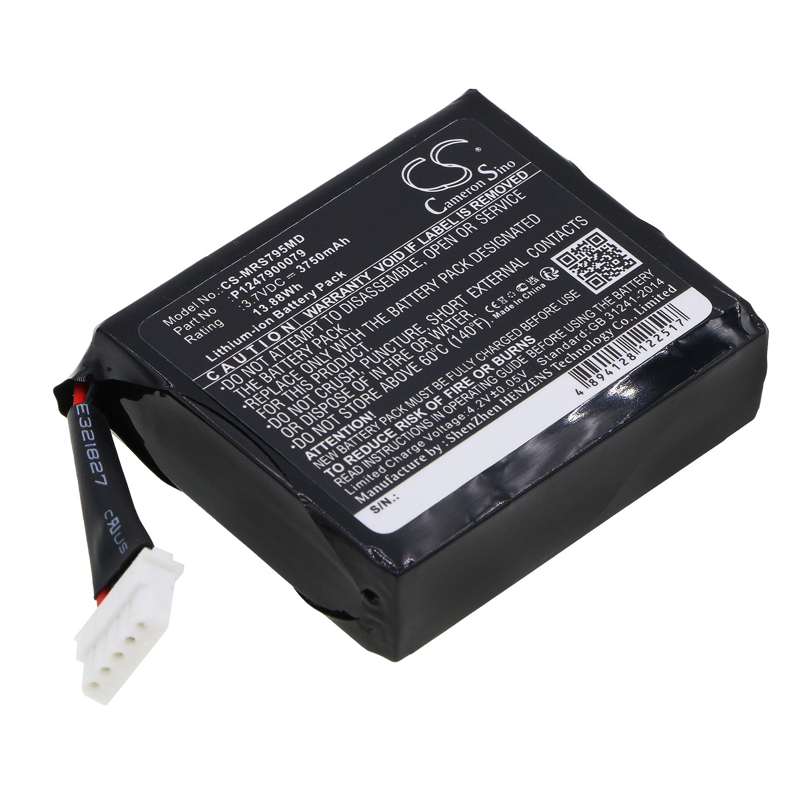 3.7V 3750mAh Li-ion Replacement Battery for Masimo Radical-7 Pulse Oximeter - Fits 23794, 4676, P1247900079
