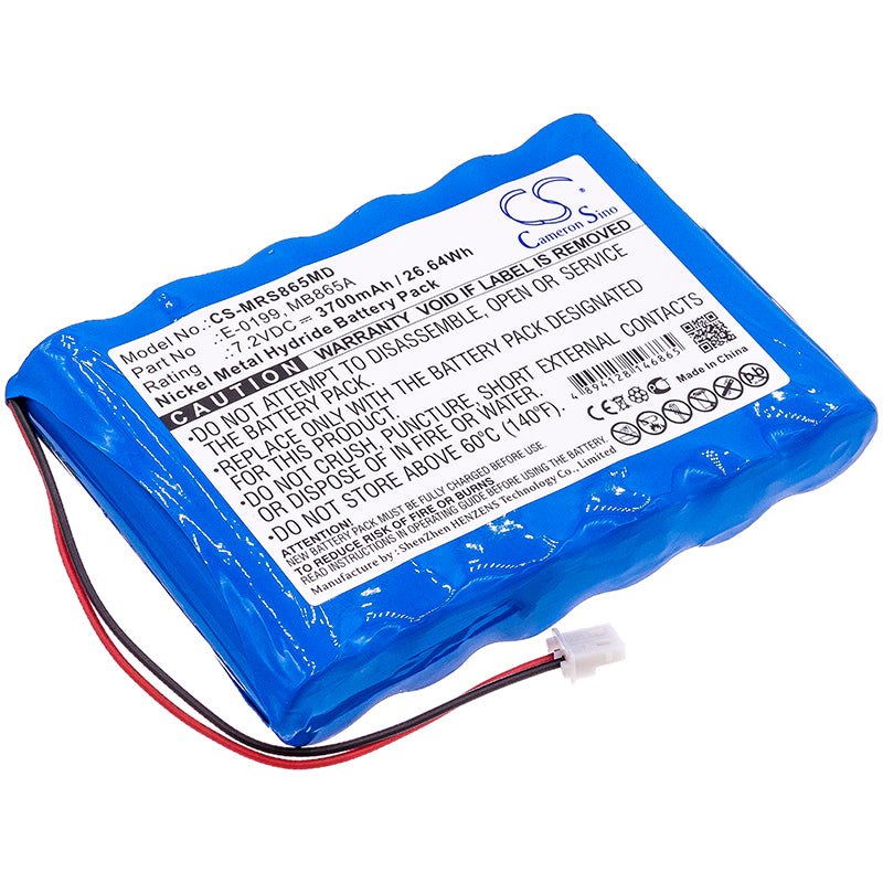 7.2V 3700mAh Ni-MH Battery - MIR Spirolab Spirometer II/III Color - Replacement Medical Grade Battery Pack
