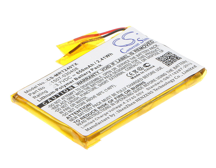 650mAh 3.7V Li-Polymer Replacement Battery for Rii Mini i24, i24T, RT-MWK24T Keyboard Mouse
